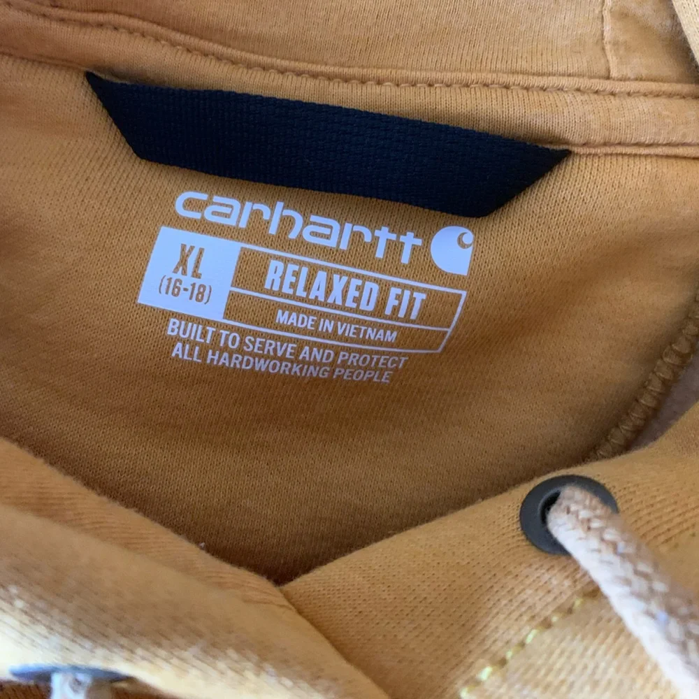 Womens sz XL Carhartt Mustard Yellow Hoodie - Picture 4 of 4